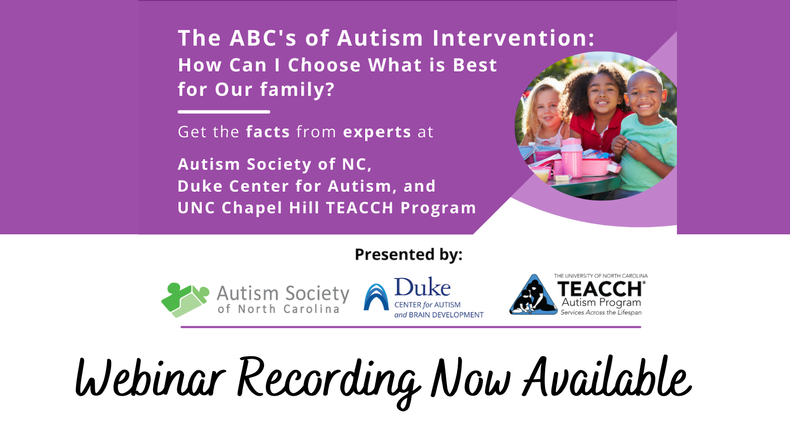 The Abcs Of Autism Intervention Webinar Recorded Versions Available Teacch® Autism Program 9296